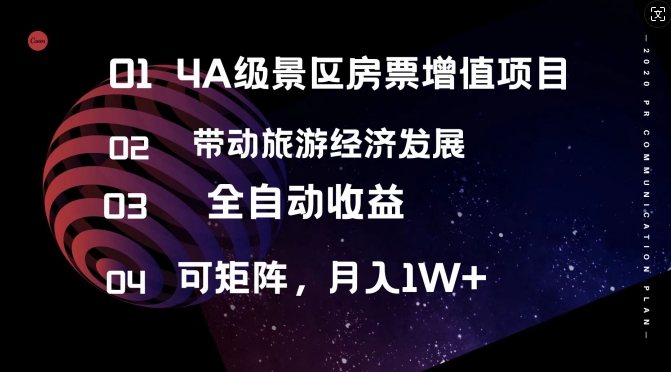 4A级景区房票增值项目  带动旅游经济发展 全自动收益 可矩阵 月入1w+-续财库