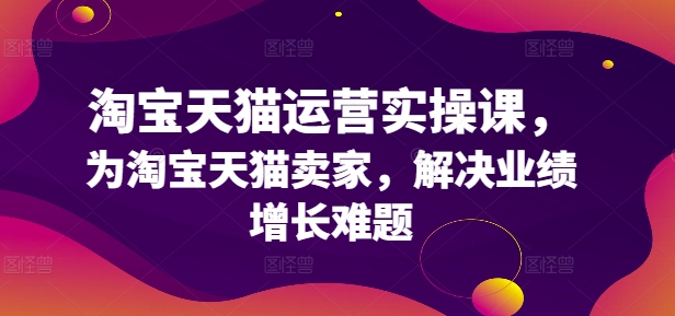淘宝天猫运营实操课,为淘宝天猫卖家,解决业绩增长难题-续财库