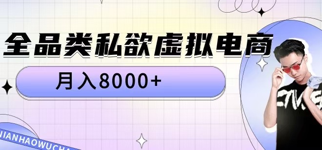 全品类私欲虚拟电商，月入8000+【揭秘】-续财库