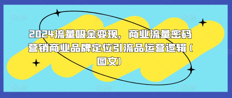 2024流量吸金变现，商业流量密码营销商业品牌定位引流品运营逻辑(图文)-续财库