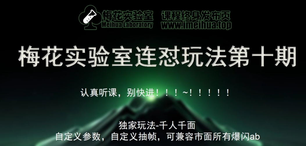 梅花实验室社群专享课视频号连怼玩法第十期课程+第二部分-FF助手全新高自由万能爆闪AB处理-续财库