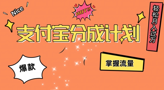 支付宝分成计划，掌握流量，条条爆款，轻松月入过w-续财库