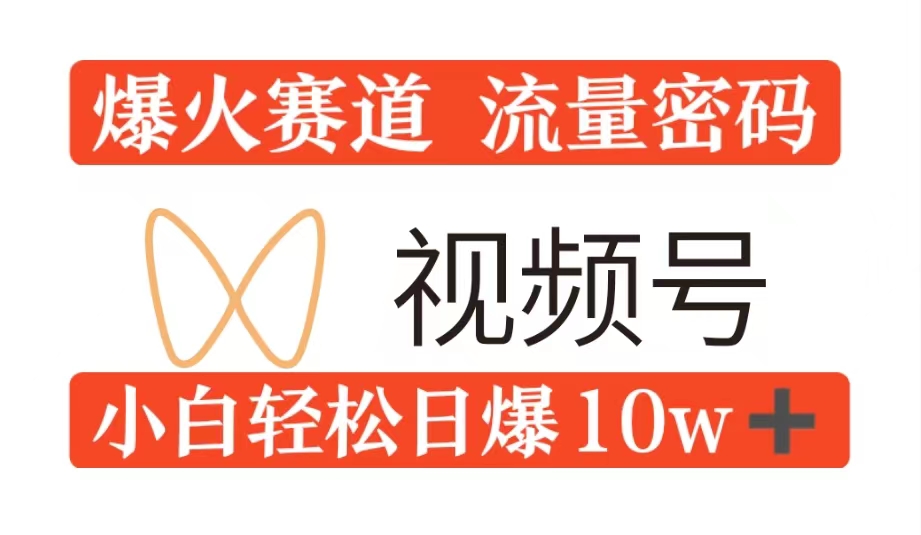 0粉在视频号爆火赛道流量密码，模式全方位，小白轻松日爆10w+流量-续财库