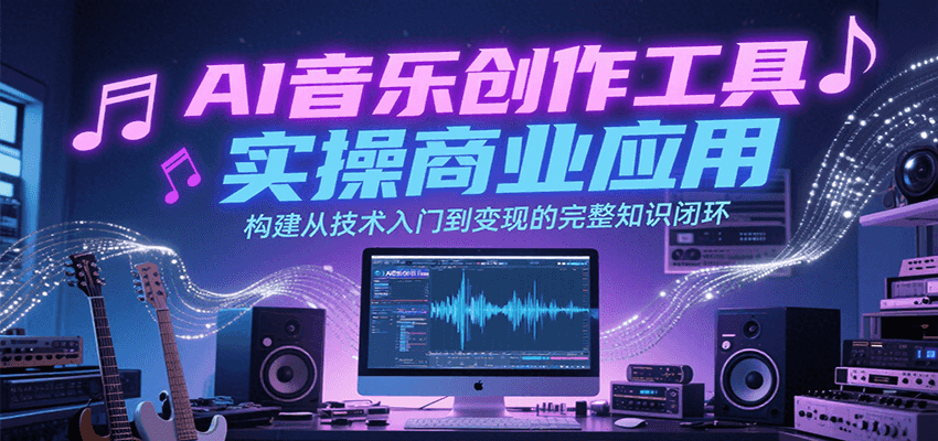 AI音乐创作工具实操商业应用，构建从技术入门到变现的完整知识闭环-续财库