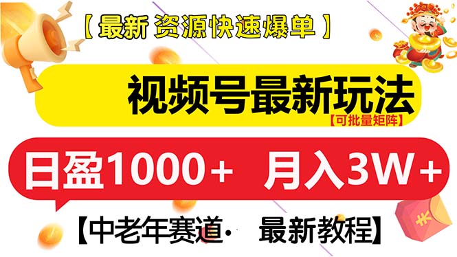 视频号最新玩法 中老年赛道 月入3W+-续财库