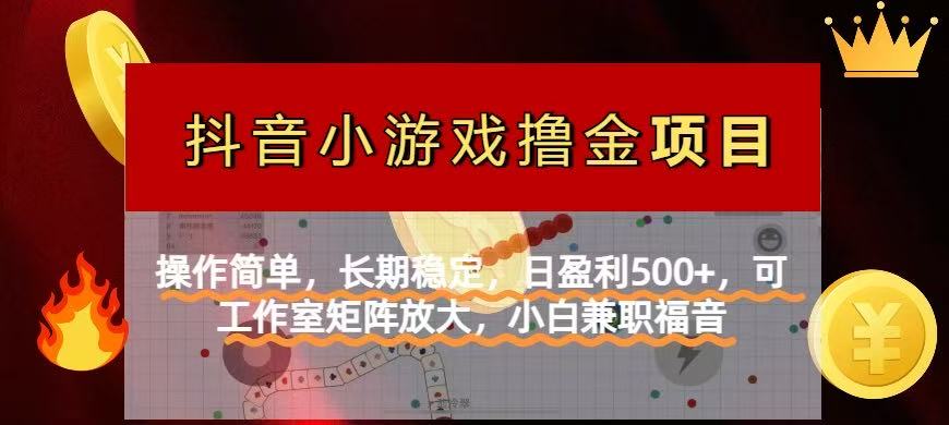 【抖音小游戏发行人计划项目】操作简单，长期稳定，日盈利500+，可工作…-续财库