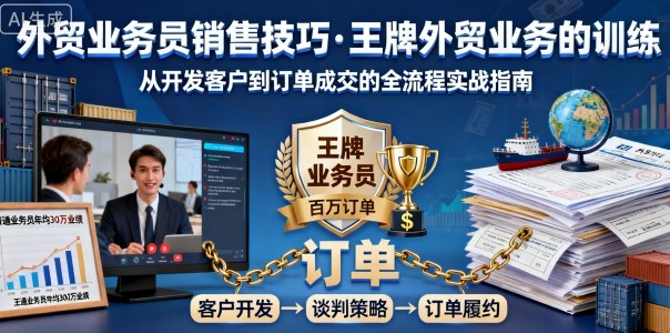 外贸业务员销售技巧，王牌外贸业务的训练-续财库
