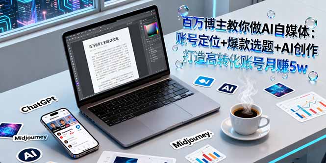 百万博主教你做AI自媒体:账号定位+爆款选题+AI创作 打造高转化账号月赚5w-续财库