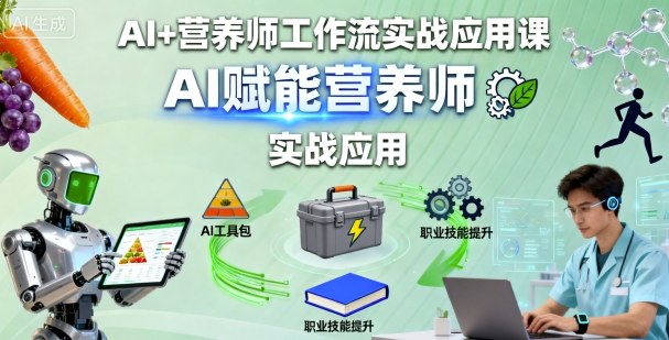 AI+营养师工作流实战应用课,AI赋能营养师-续财库