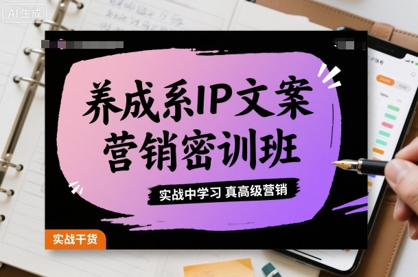 养成系IP文案营销密训班，实战中学习真高级营销-续财库