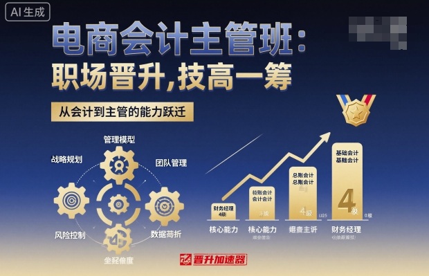 电商会计主管班，职场晋升，技高一筹-续财库