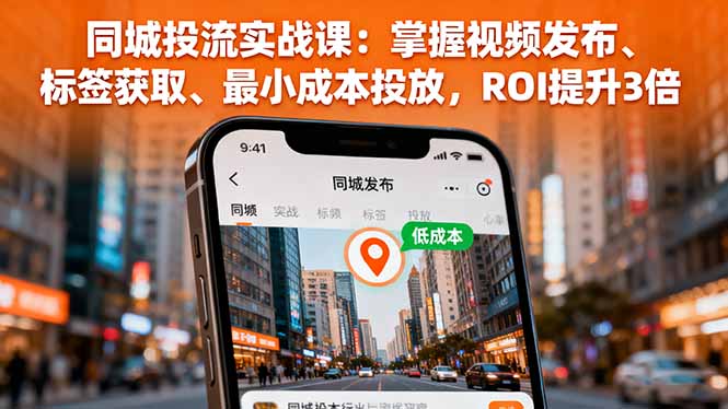 同城投流实战课：掌握视频发布、标签获取、最小成本投放，ROI提升3倍-续财库