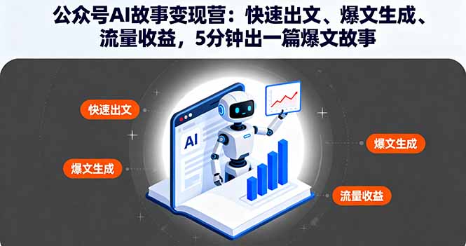 公众号AI故事变现营:快速出文、爆文生成、流量收益,5分钟出一篇爆文故事-续财库