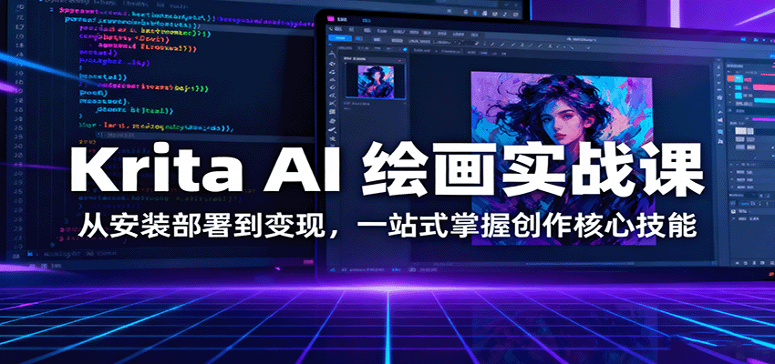Krita AI 绘画实战课:从安装部署到变现,一站式掌握创作核心技能-续财库