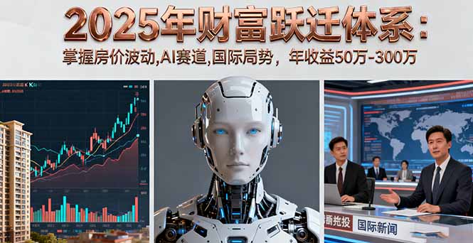 2025年财富跃迁体系:掌握房价波动,AI赛道,国际局势,年收益50万-300万-续财库