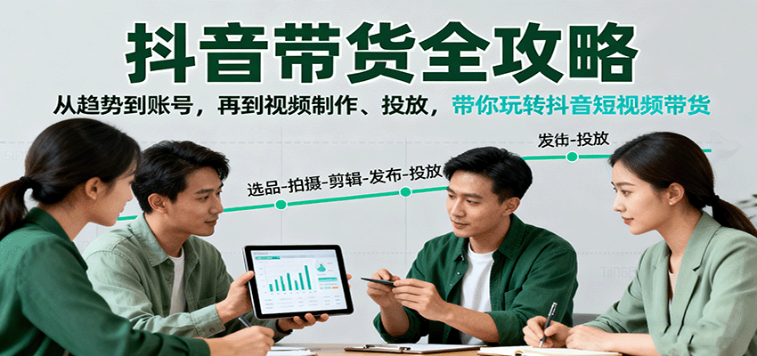 抖音带货全攻略：从趋势到账号，再到视频制作、投放，带你玩转抖音短视频带货-续财库
