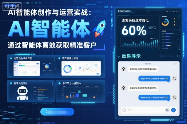 AI智能体创作与运营实战,实体门店通过智能体高效获取精准客户-续财库