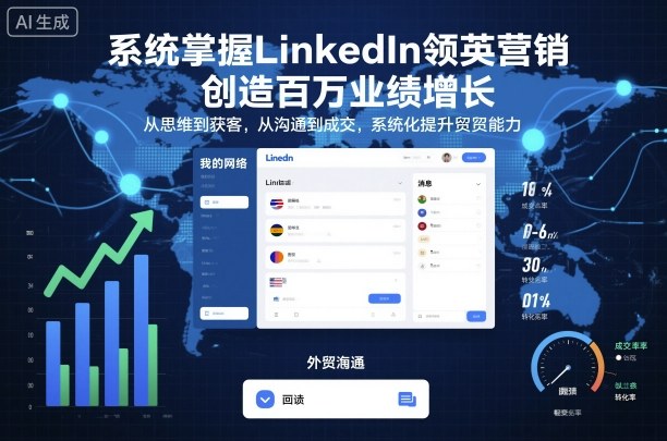 系统掌握LinkedIn领英营销，创造百万业绩增长，从思维到获客，从沟通到成交，系统化提升外贸能力-续财库