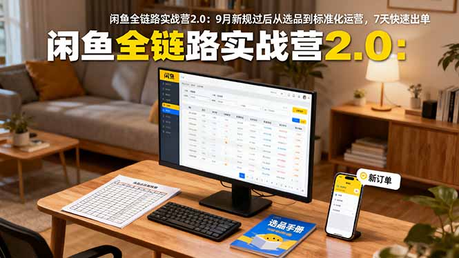 闲鱼全链路实战营2.0：9月新规过后从选品到标准化运营，7天快速出单-续财库