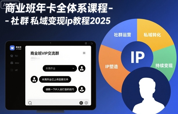 商业班年卡全体系课程-社群私域变现ip教程2025-续财库