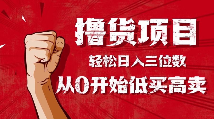 手把手教你撸货,从0开始低买高卖,小白轻松实现日入三位数!!!-续财库