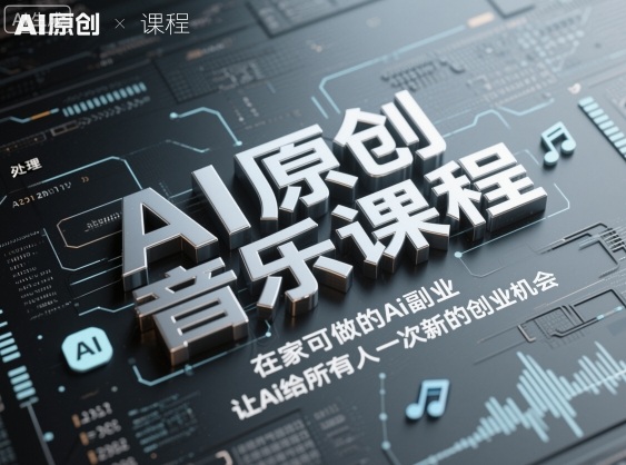 AI原创音乐课程，在家可做的Ai副业，让Ai给所有人一次新的创业机会-续财库