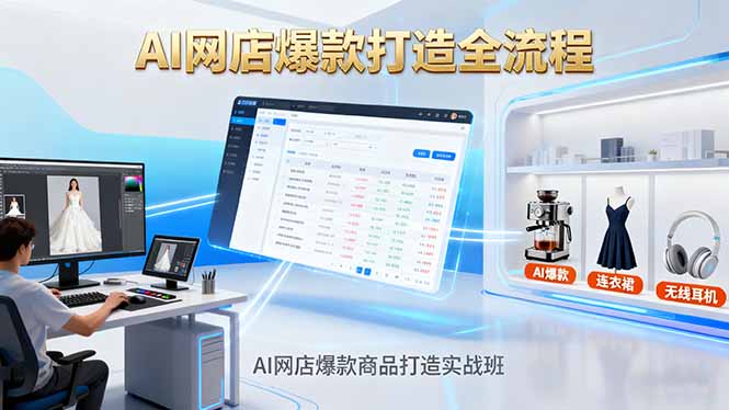 AI网店爆款商品打造实战班：AI技术实现商品图智能处理，快速搭建AI网店-续财库