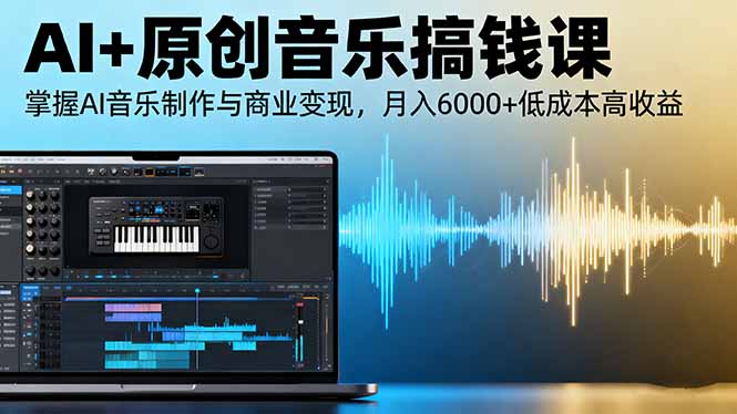 AI+原创音乐搞钱课：掌握AI音乐制作与商业变现，月入6000+低成本高收益-续财库