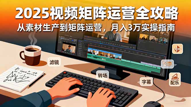 2025短视频矩阵运营全攻略：从素材生产到矩阵运营，月入3万实操指南-续财库