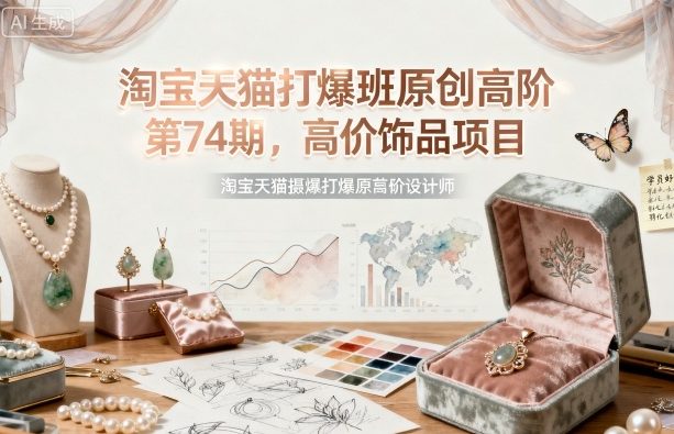 淘宝天猫打爆班原创高阶第74期，高价饰品项目-续财库