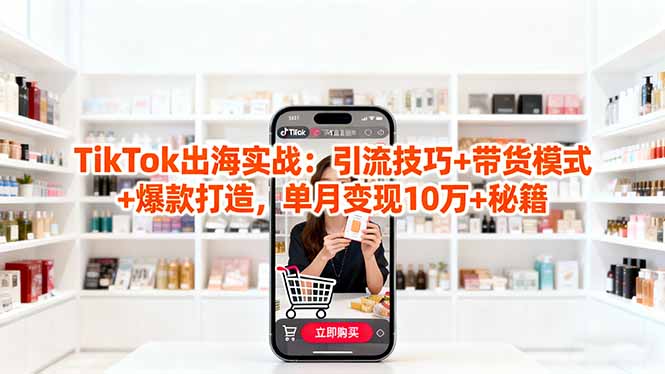 「TikTok出海实战」引流技巧+带货模式+爆款打造,单月变现10万+秘籍-续财库