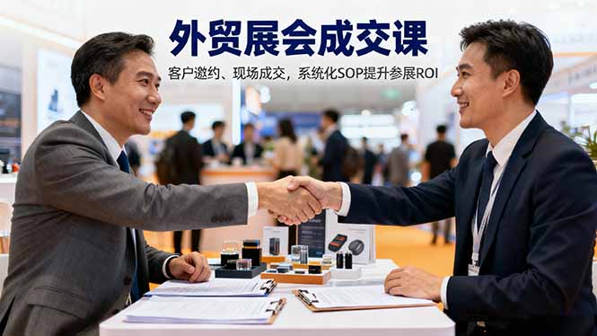 外贸展会成交课,含目标制定、客户邀约、现场成交,系统化SOP提升参展ROI-续财库