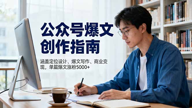 公众号爆文创作指南,涵盖定位设计+爆文写作+商业变现,单篇爆文涨粉5000+-续财库