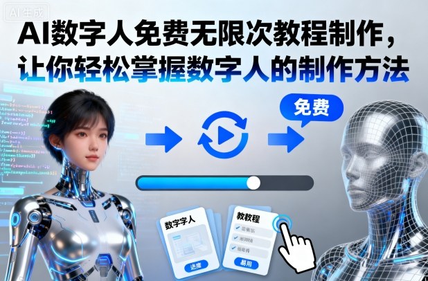 AI数字人免费无限次教程制作，让你轻松掌握数字人的制作方法-续财库