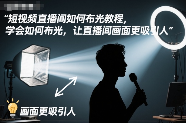 短视频直播间如何布光教程,学会如何布光,让直播间画面更吸引人-续财库