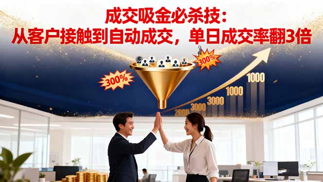 吸金成交营销必杀技:从客户接触到自动成交,单日成交率翻3倍-续财库