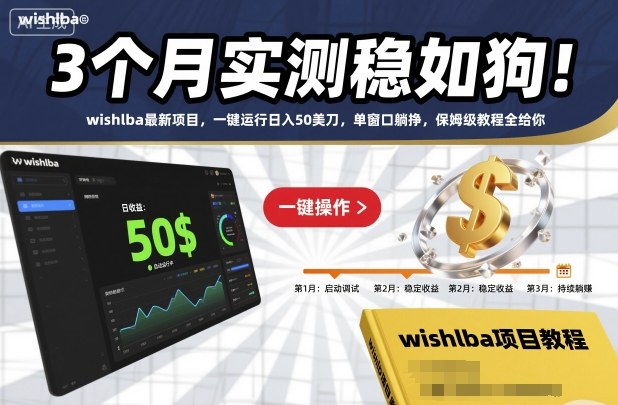 3个月实测稳如狗!wishlba最新项目,一键运行日入50美刀,单窗口躺挣,保姆级教程全给你【揭秘】-续财库