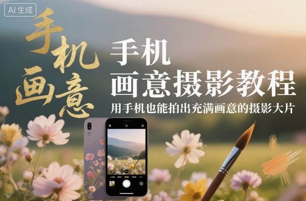 手机画意摄影教程，用手机也能拍出充满画意的摄影大片-续财库