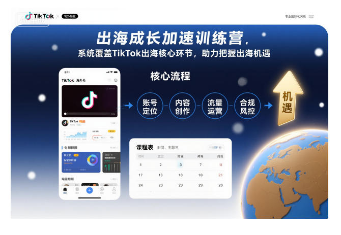 出海成长加速训练营，系统覆盖TikTok出海核心环节，助力把握出海机遇(更新)-续财库