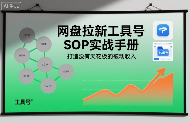网盘拉新工具号SOP实战手册,打造没有天花板的被动收入-续财库