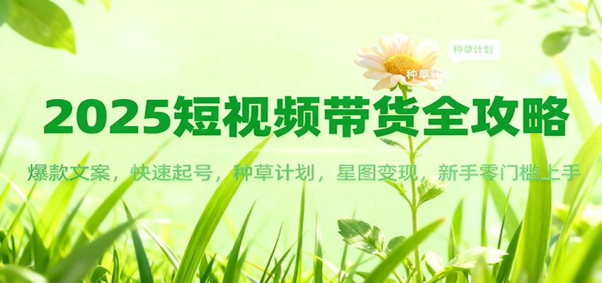 2025短视频带货全攻略：爆款文案，快速起号，种草计划，星图变现，新手零门槛上手-续财库