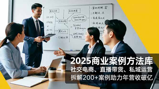 2025商业案例方法库,社交电商、直播带货、私域运营,拆解200+案例助力年营收破亿-续财库