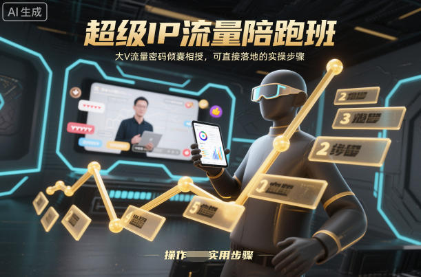 超级IP流量陪跑班,大V流量密码倾囊相授,可直接落地的实操步骤-续财库