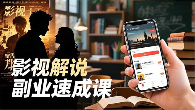 Tk影视解说副业速成课,软件安装、全流程实操、爆款预设,新手两周变现-续财库