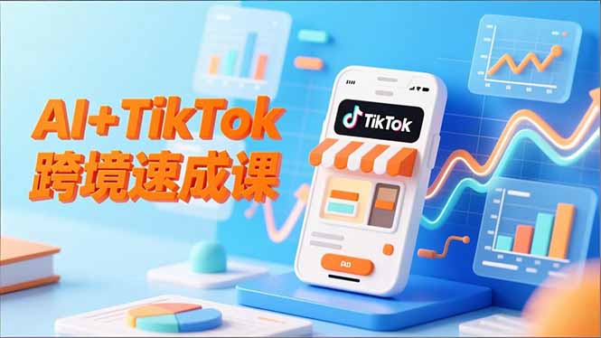 AI+TikTok跨境速成课,智能翻译、店铺定位、流程拆解,7天高效上线运营-续财库
