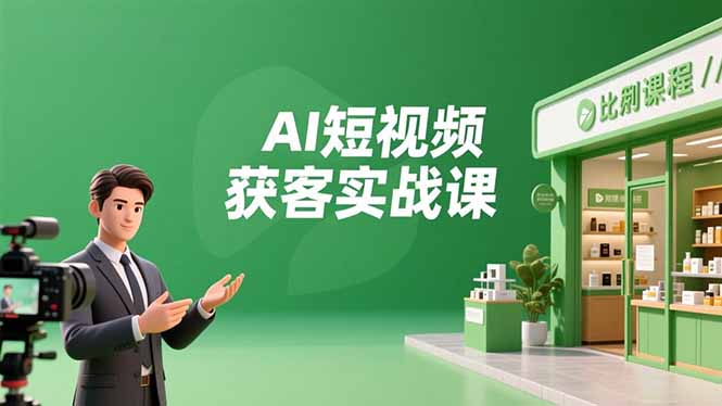 AI短视频获客实战课,数字人创作、实体行业应用、精准引流,30天获取客源月入6万+-续财库