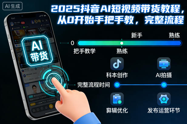 2025抖音AI短视频带货教程,从0开始手把手教,完整流程-续财库