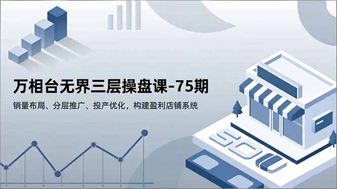 万相台无界三层操盘课-75期,销量布局、分层推广、投产优化,构建盈利店铺系统-续财库