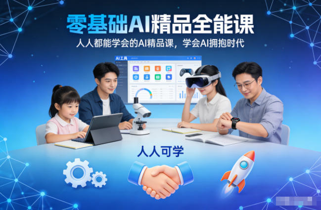 零基础AI精品全能课,人人都能学会的AI精品课,学会AI拥抱时代-续财库
