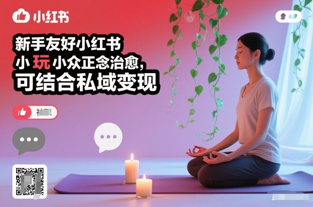 新手友好小红书小众正念治愈,玩法简单,可结合私域变现-续财库